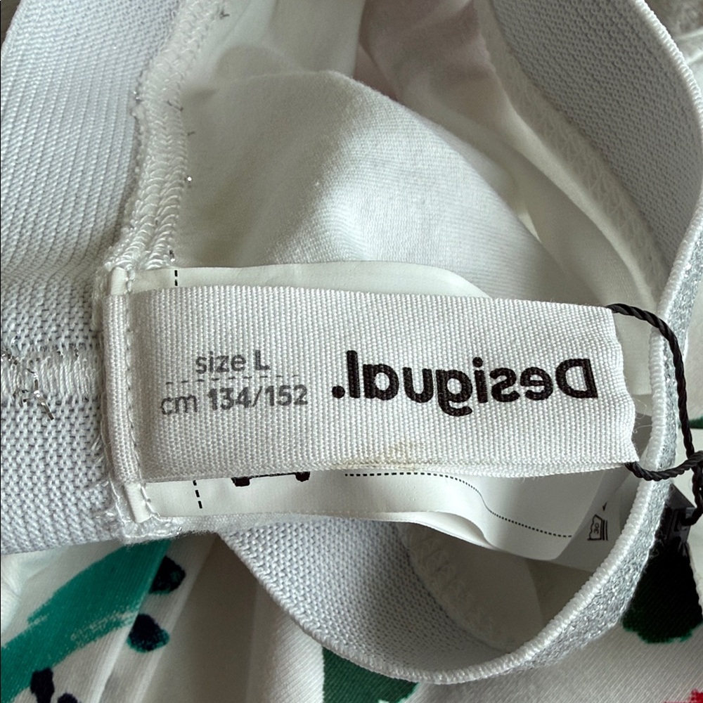 Desigual Floral Kids Leggings - White and Multicolor - Picture 2 of 2